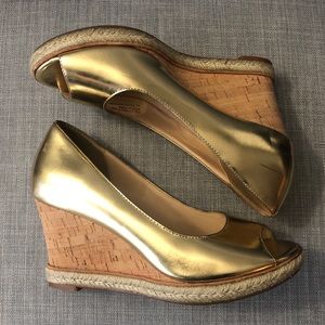 Cole Haan Open-toed Cork Wedge